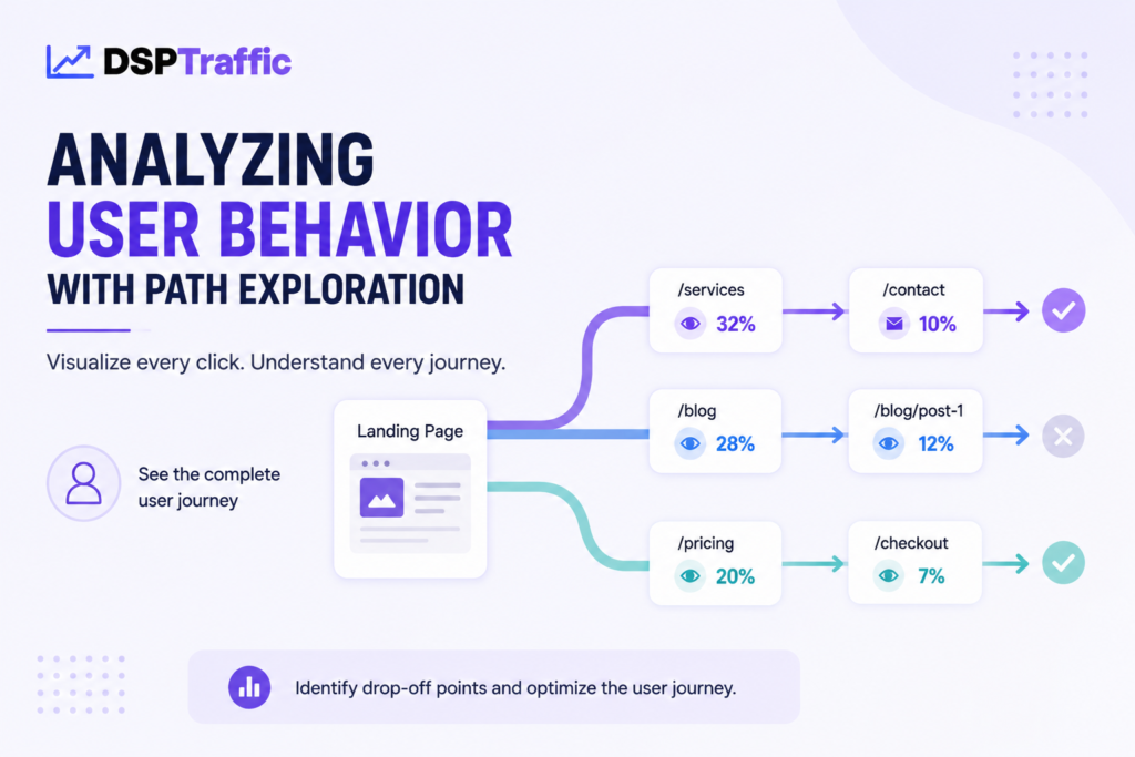 Analyzing user behavior with path exploration with GA4