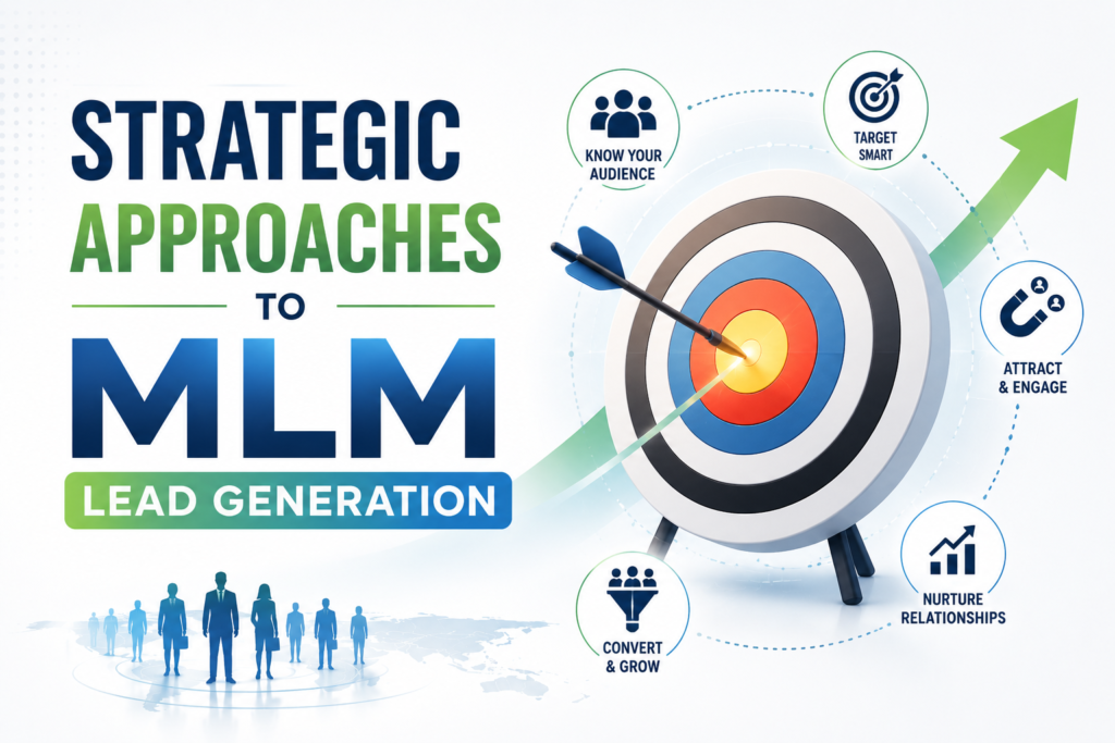 Strategic lead generation approach infographic