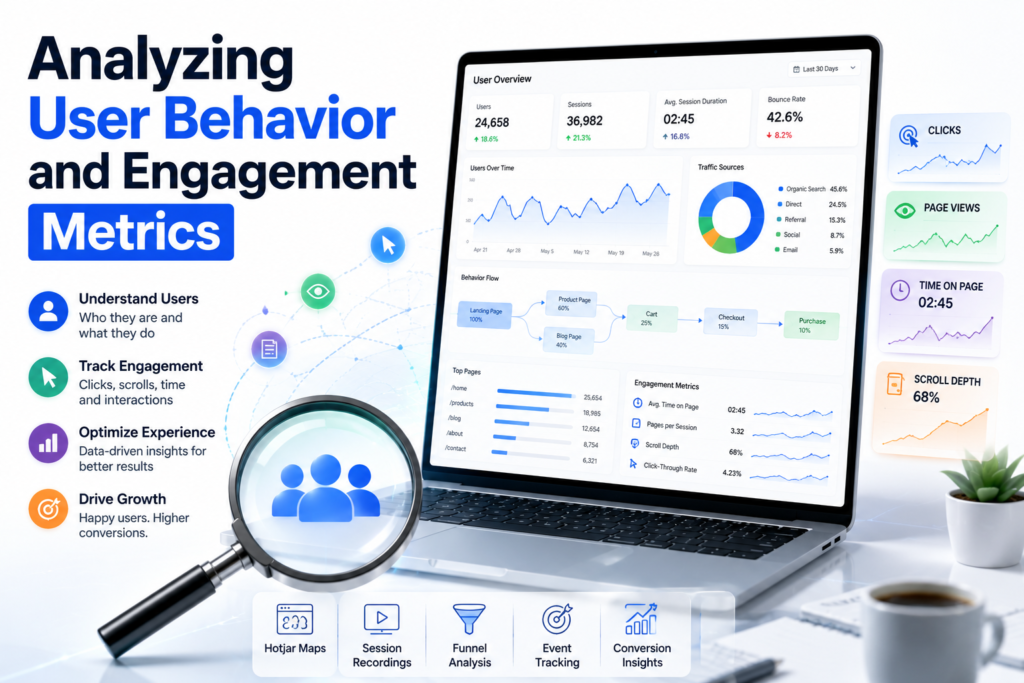 User behavior and engagement dashboard analysis