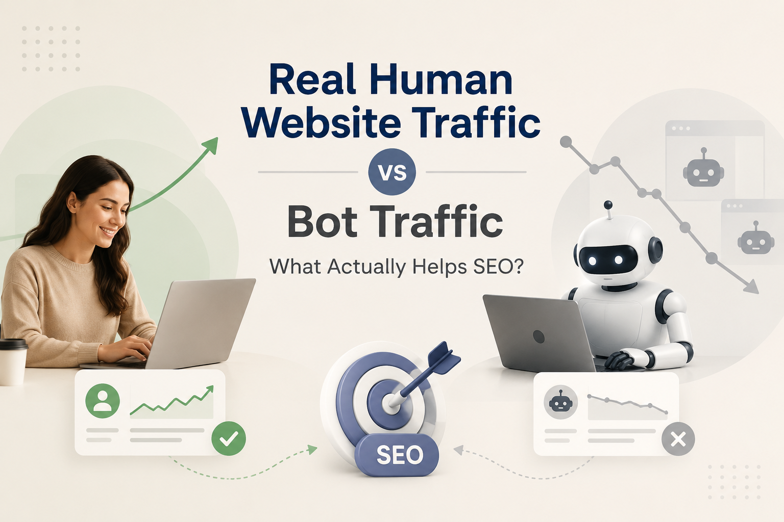 Real Human Website traffic vs bot traffic: SEO impact