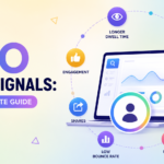 SEO guide with user signals icons