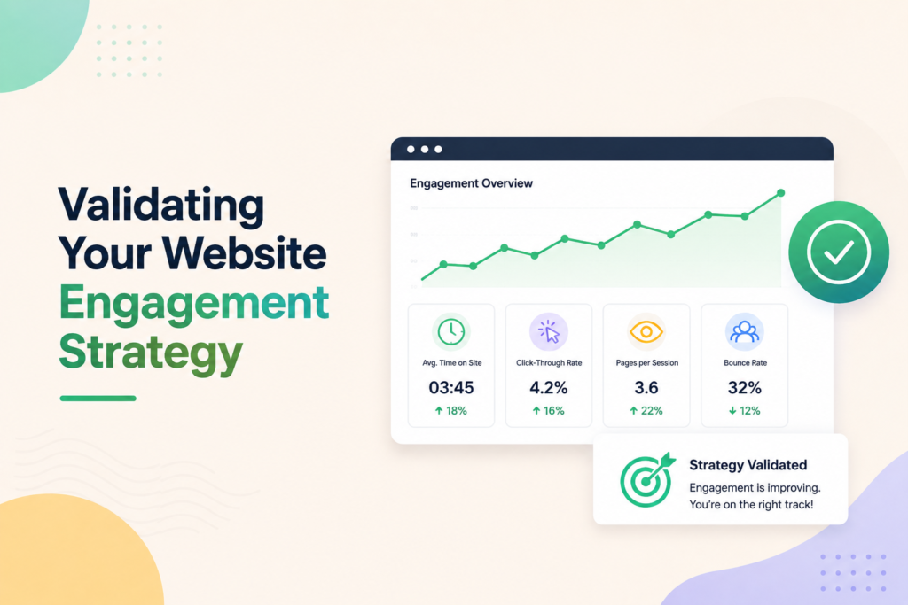 Validating website engagement strategy