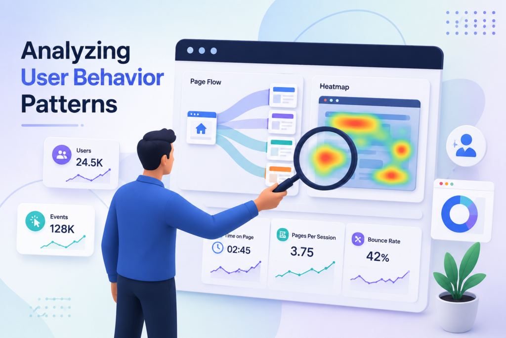 Analyzing user behavior patterns to improve pages per session