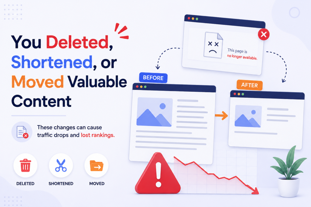 website traffic suddenly dropped